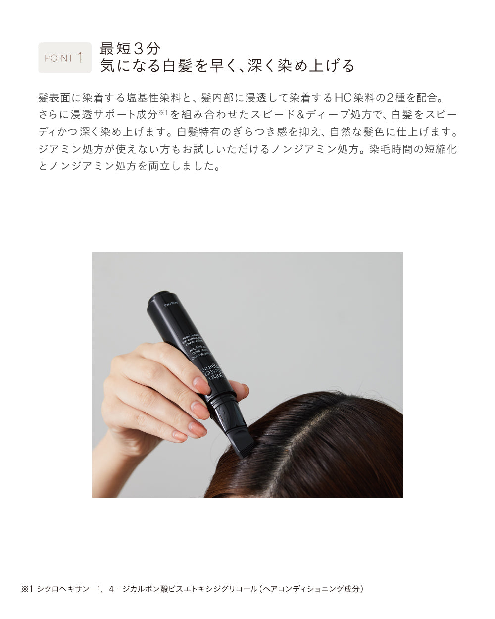 ボタニカル リペアカラー コーム（アッシュブラック）18g
