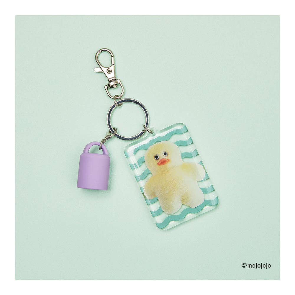 【WEB限定】mojojojo×john masters organics リップカームキーホルダー＋チャームポーチセット（GREEN）