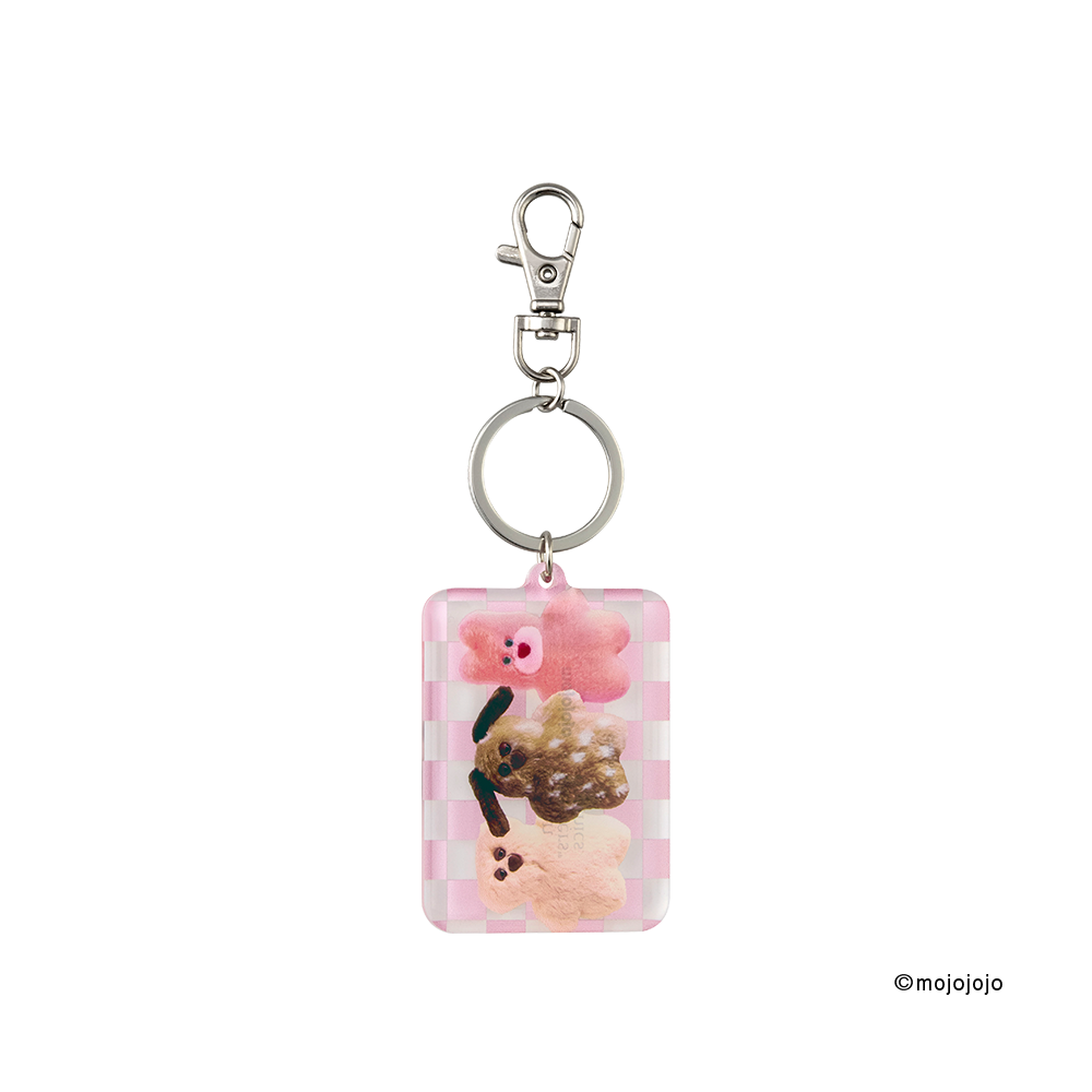 【WEB限定】mojojojo×john masters organics リップカームキーホルダー＋チャームポーチセット（PINK）