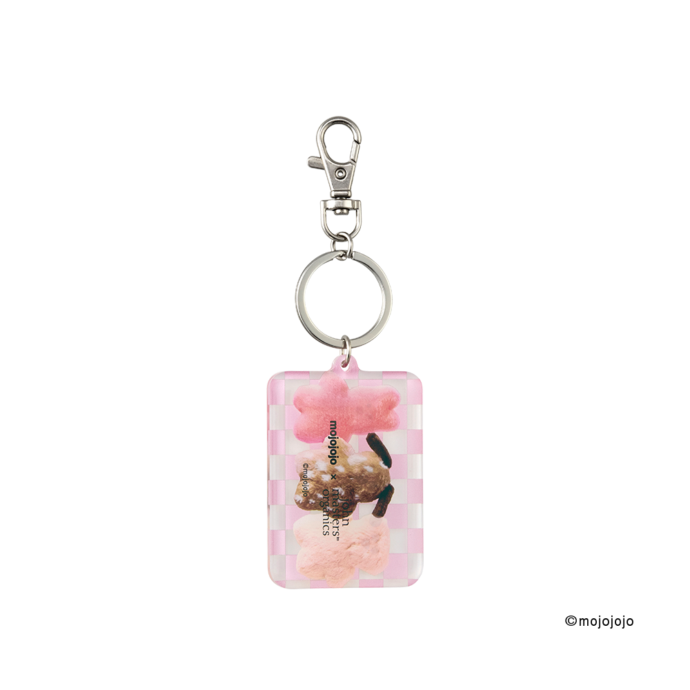 【WEB限定】mojojojo×john masters organics リップカームキーホルダー＋チャームポーチセット（PINK）