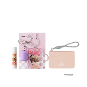 【WEB限定】mojojojo×john masters organics リップカームキーホルダー＋チャームポーチセット（PINK）